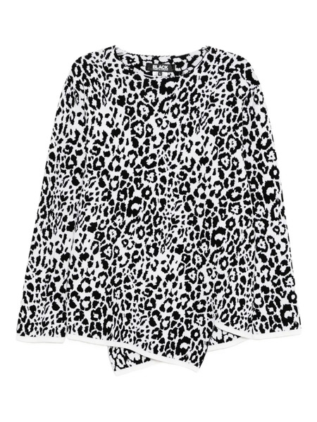  Black Comme Des Garçons Leopard-print Jumper 