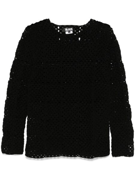  Black Comme Des Garçons Open-knit Sweater 