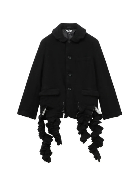  Black Comme Des Garçons Ruffled Jacket 