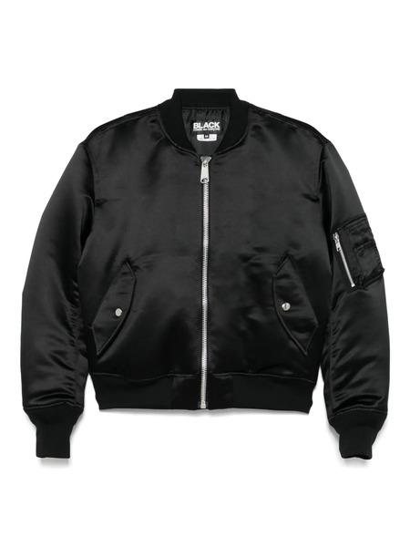  Black Comme Des Garçons Satin Bomber Jacket 