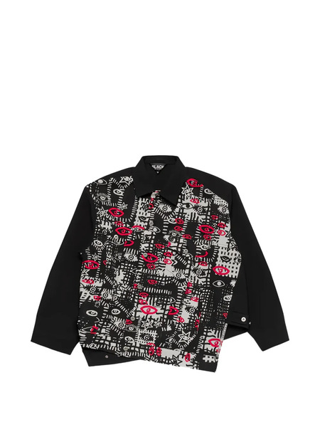  Black Comme Des Garçons X Filip Pagowski Printed Jacket 