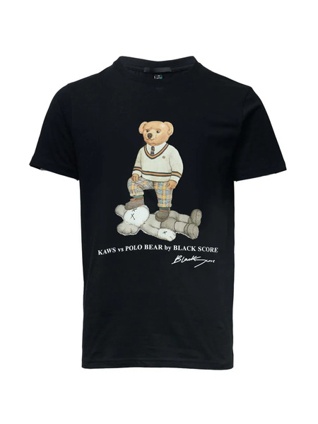  Black Score Bear-print T-shirt 