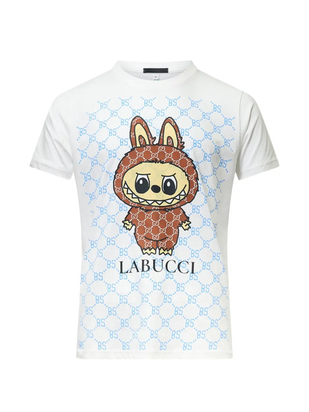  Black Score Printed T-shirt - White 