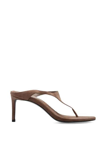  Black Suede Studio Laurel Leather Heeled Sandals - Brown 