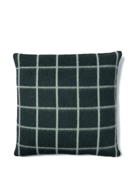  Blacksaw Grid-pattern Cushion - Green 