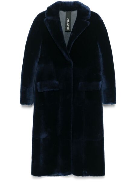  Blancha Shearling Coat - Blue 