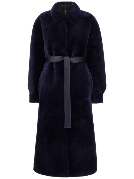  Blancha Shearling Reversible Coat - Blue 