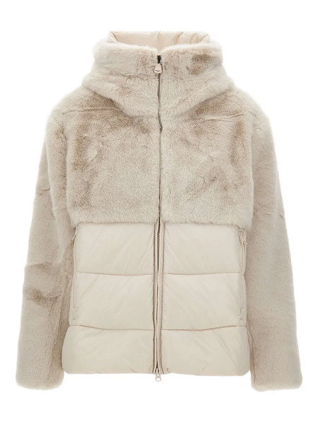  Blauer Faux Fur Quilted Jacket - Neutrals 
