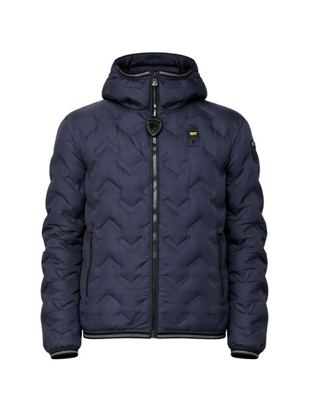  Blauer Hooded Quilted Padded Jacket - Blue 
