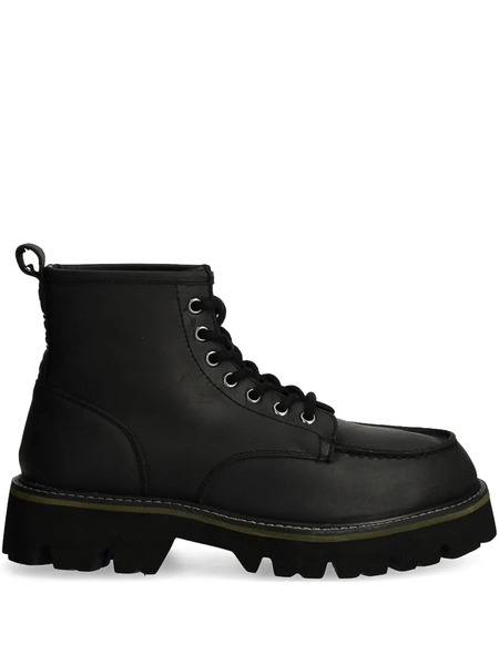  Blauer Leather Ankle Boots - Black 