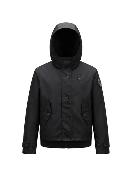 Blauer Marcella Hooded Button Jacket - Black 