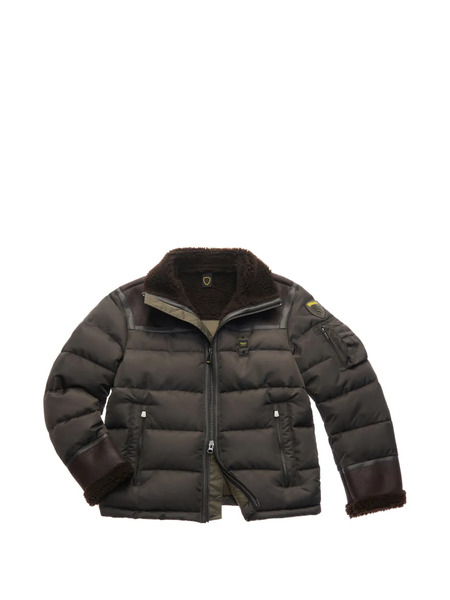  Blauer Padded Fur-collar Jacket - Brown 
