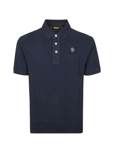  Blauer Piquet Polo Top - Blue 