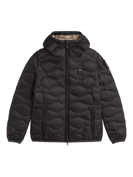  Blauer Quilted Hooded Jacket - Black 
