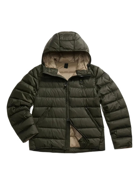  Blauer Quilted Hooded Jacket - Green 