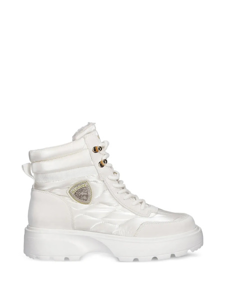  Blauer Quilted Lace-up Boots - White 