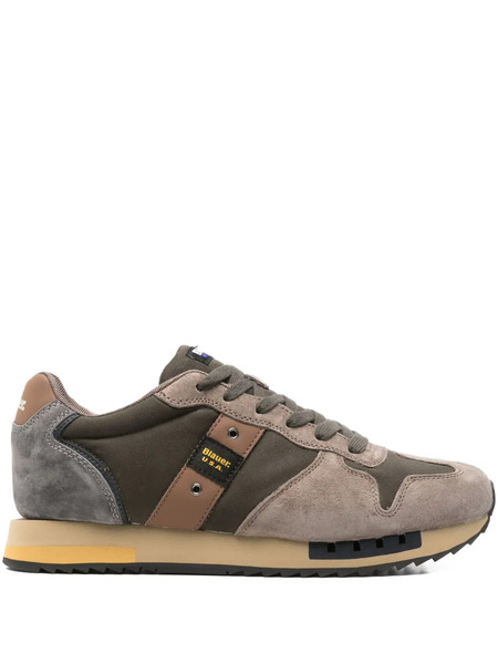  Blauer Suede Panelled Sneakers - Green 