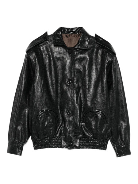  Blazé Milano Charlie Button-fastening Bomber Jacket - Black 