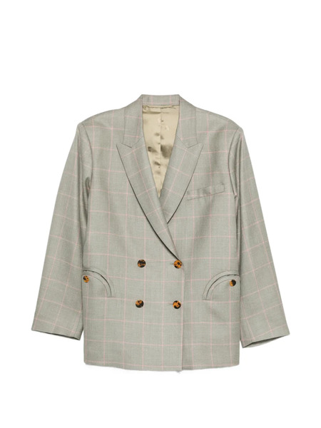  Blazé Milano Check Double-breasted Jacket - Grey 