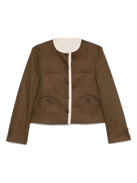  Blazé Milano Contrast-trim Jacket - Brown 