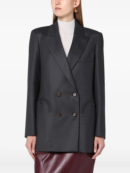  Blazé Milano Double-breasted Blazer - Grey 