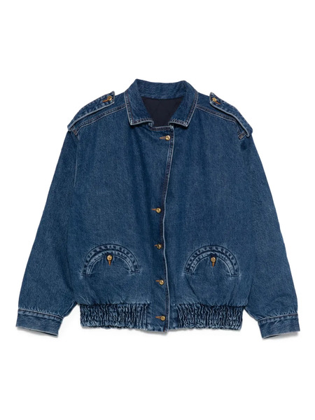  Blazé Milano Elasticated Pocket Denim Jacket - Blue 