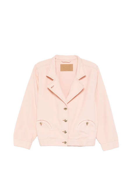  Blazé Milano Topstitched Button Coat - Pink 