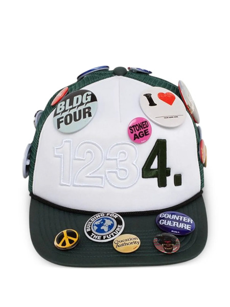 Bldg4 Pins-embellishment Baseball Cap - Green 