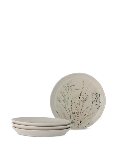  Bloomingville Bea Botanical-print Plate - Neutrals 