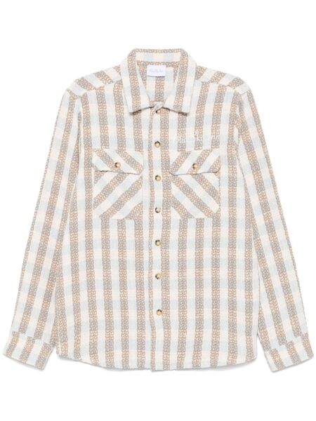  Blue Sky Inn Bouclé Long-sleeve Shirt - Brown 
