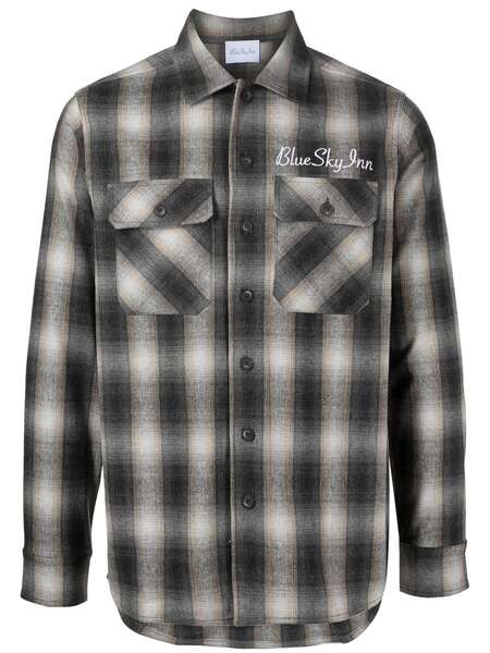  Blue Sky Inn Check-pattern Long-sleeve Shirt - Grey 