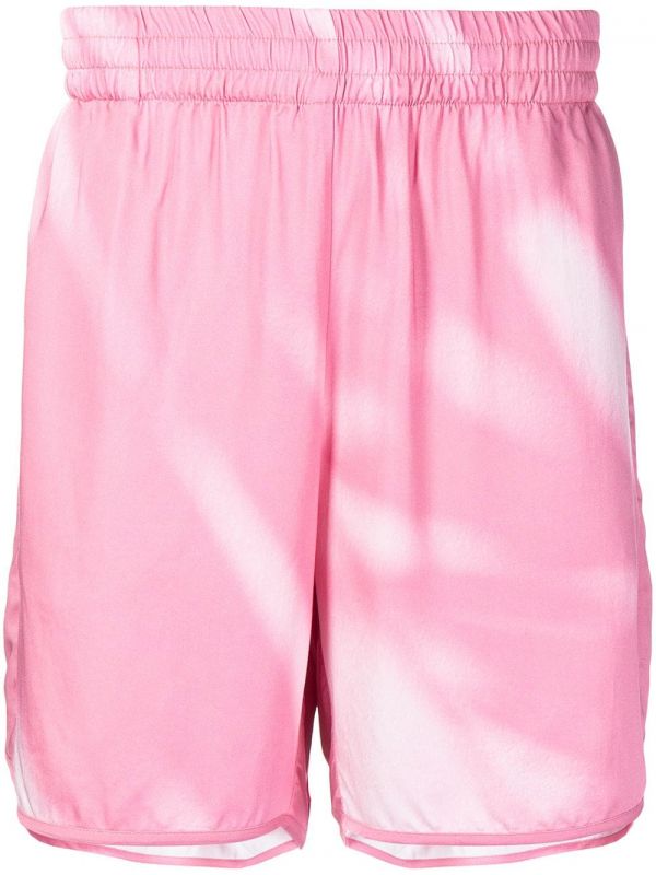  Blue Sky Inn Washed-print Elasticated Shorts - Pink 