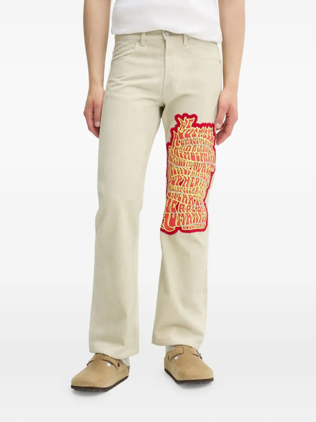  Bluemarble Embroidered-studded Jeans - Neutrals 