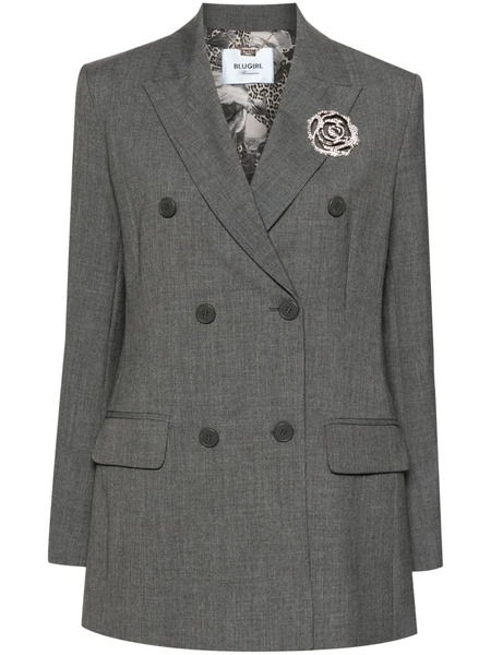  Blugirl Double-breasted Blazer - Grey 