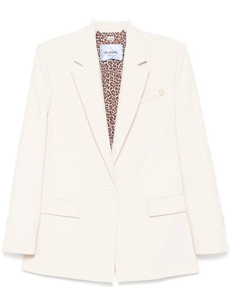  Blugirl Logo-plaque Blazer - Neutrals 