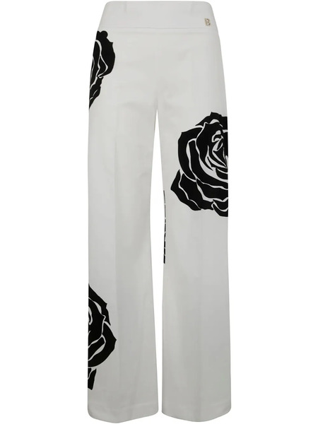  Blugirl Rose-pattern Trousers - White 