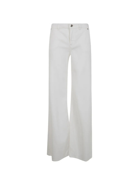  Blumarine Belt-loop Buttoned Jeans - White 
