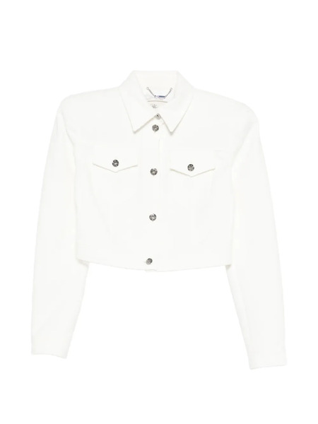  Blumarine Button Bouclé Jacket - White 