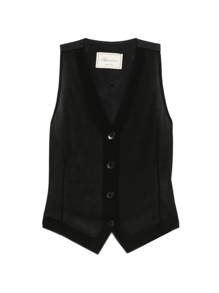 Blumarine Button Gilet - Black 