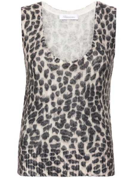  Blumarine Leopard-print Tank Top - Neutrals 