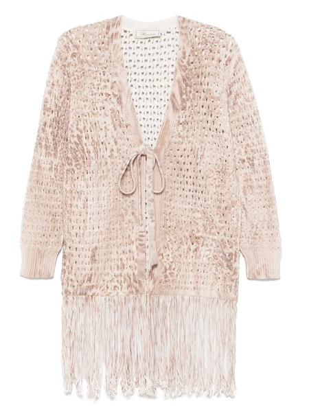  Blumarine Open-knit Cardigan - Neutrals 