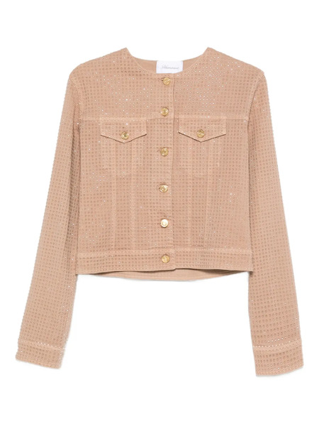  Blumarine Rhinestone-embellished Jacket - Neutrals 