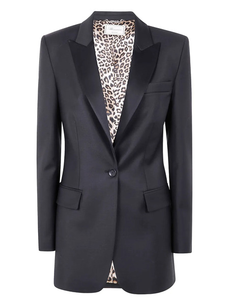  Blumarine Satin Single-breasted Blazer - Black 