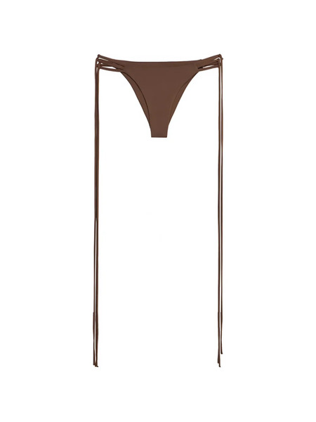  Blumarine Tie Bikini Bottoms - Brown 