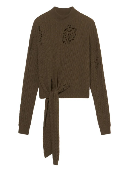  Blumarine Tie-detail Sweater - Green 