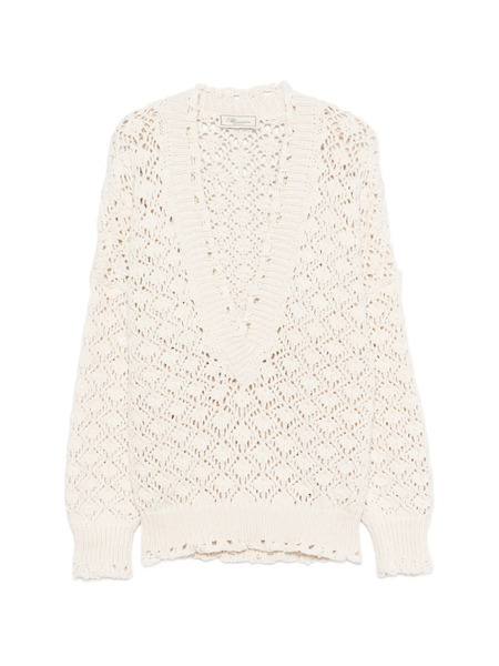  Blumarine V-neck Sweater - Neutrals 