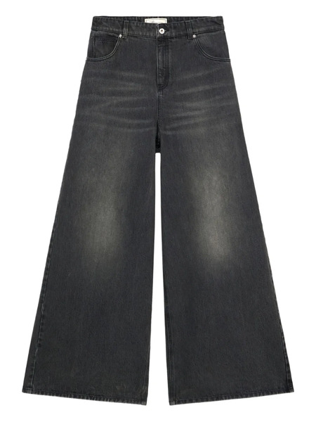  Blumarine Whiskering-effect Jeans - Grey 