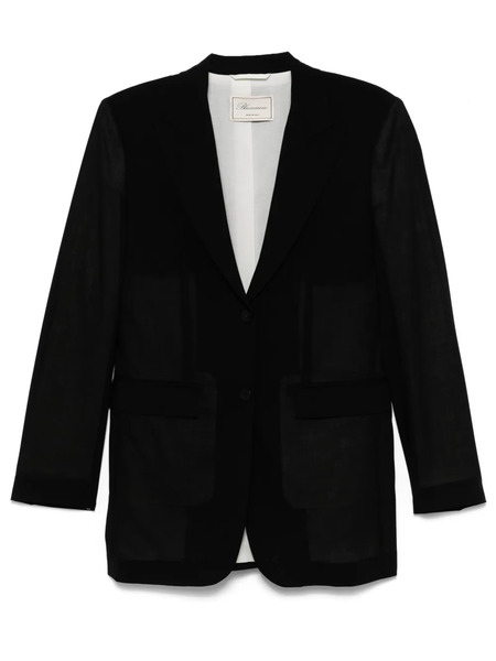  Blumarine Wool Single-breasted Blazer - Black 