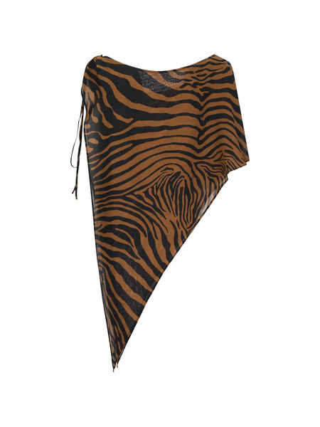  Blumarine Zebra-print Top - Brown 