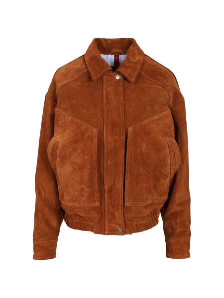  Blusotto Daniela Oversized Bomber Jacket - Brown 
